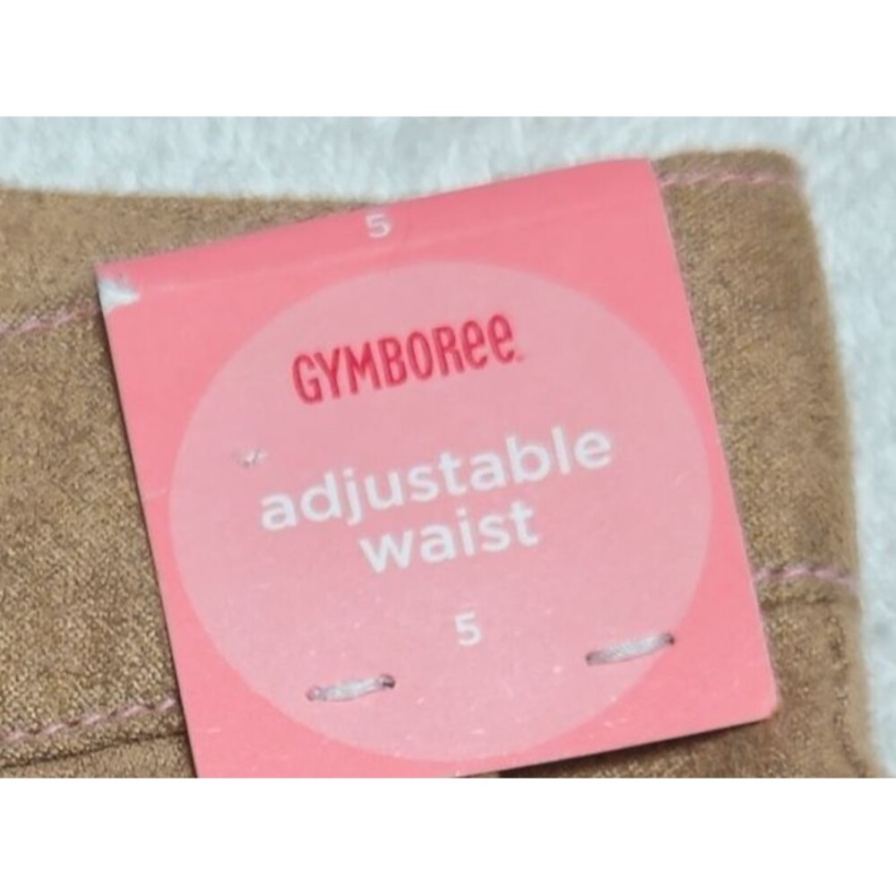 Vintage Gymboree Park City Luxe Girls Pants Size 5 Tan Faux Suede Flair 2006 NWT - Picture 4 of 4